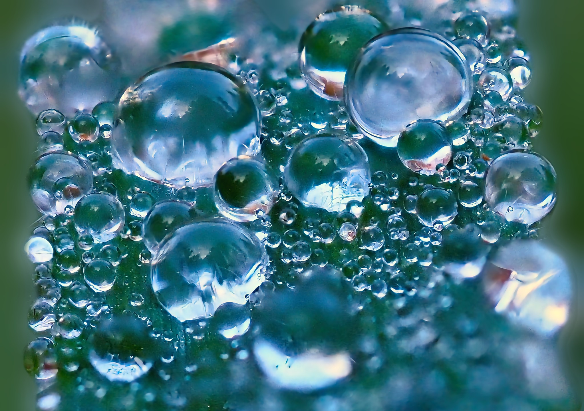 Blue-green Droplets